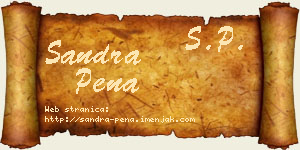Sandra Pena vizit kartica